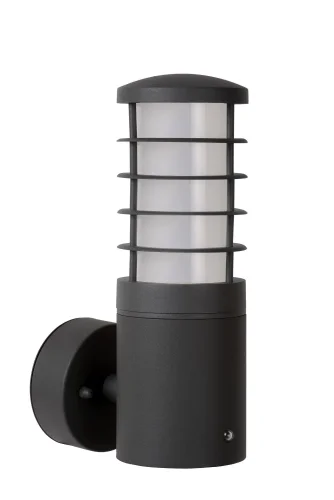 Настенный светильник Solid 14871/01/30 Lucide уличный IP54 чёрный 1 лампа, плафон белый в стиле модерн E27 фото 2